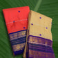 Pure Kanchipuram silk saree with silk thread butta in sandal beige – body weave detail
