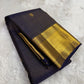 Pure silk Vairaoosi Kanchipuram saree — antique-gold zari border and pallu detail