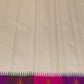 Pure Silk Kanjeevaram saree in ivory beige with aubergine border, full drape