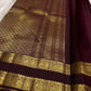 Kanchipuram Silk Saree • Classic Border Weave • Vibrant Parrot Green with Deep Coffee Brown Border