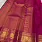 Raspberry Pink Handwoven Pure Silk Kancheepuram Saree with Dark Contrast Korvai Zari Border