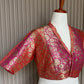 Pure silk Banarasi blouse with Meenakari detail, Idam Living
