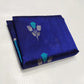 Pure Silk Chanderi saree showing blue body and metallic pallu