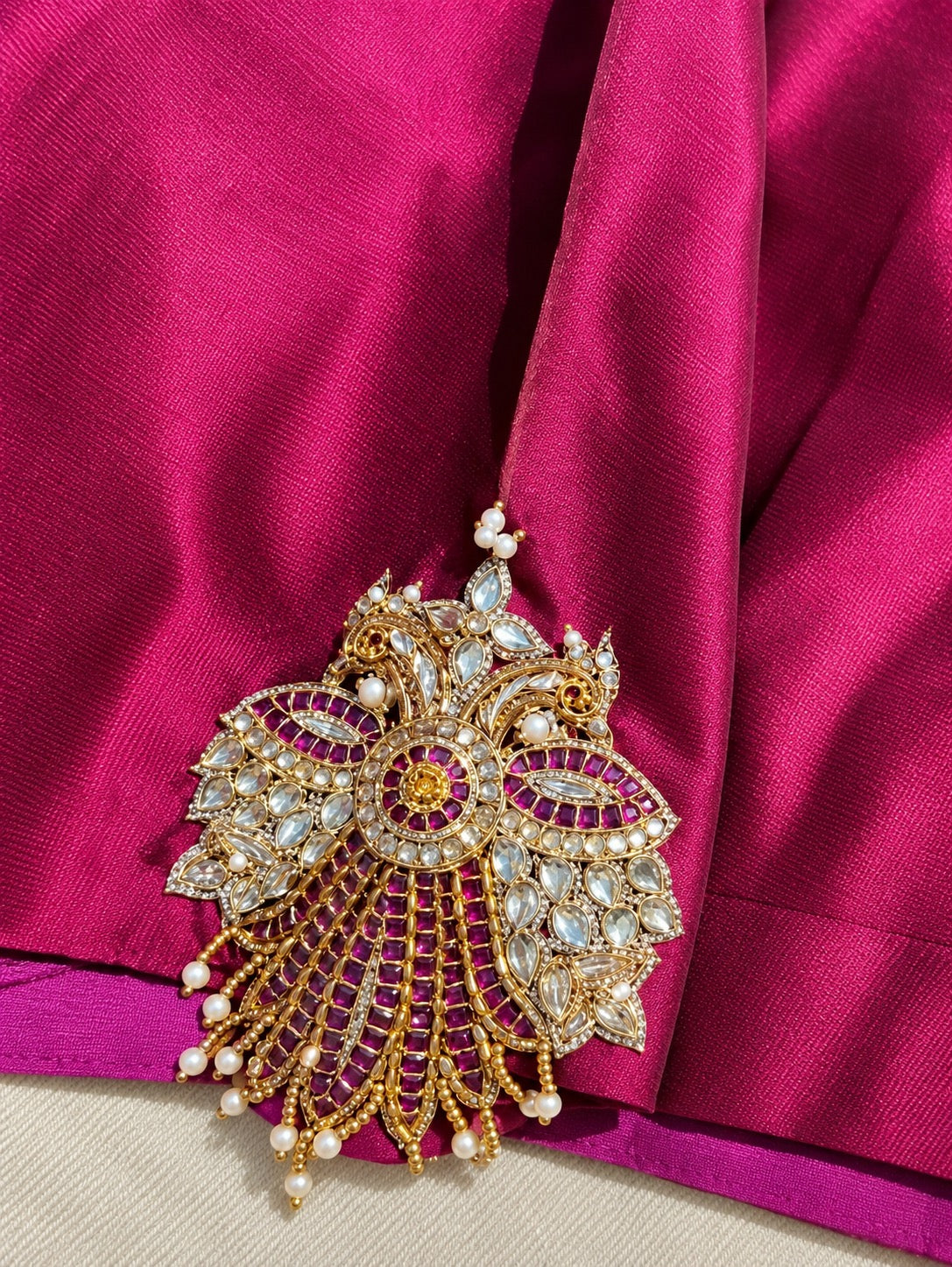 Pure silk Gandaberunda custom-made blouse, made to measure in any colour