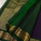 Deep Purple Kanchipuram saree with hand-joined Forest Green Korvai border
