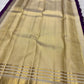 Royal Violet pure silk Kanchipuram Rettapet saree, pallu view showing the silk and ornamental weave