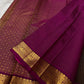 Pure Silk Kanjeevaram saree with Floral Chakram gold zari border