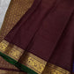 Pure Silk Kanjeevaram saree with traditional Yaanai elephant zari border