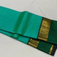 Light Green Handwoven Korvai Kanjivaram Silk Saree with Bottle Green Border