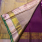 Emerald Green selvedge along the Purple saree edge.