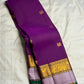 Kathiripoo Purple Pure Silk Kanchipuram Butta saree.