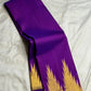 Purple gold zari Kanjivaram silk saree pallu