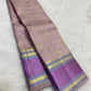 Dusty-lilac pure silk Kanjivaram saree, folded view — Idam Living