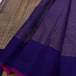 Royal Purple Handwoven Pure Silk KanchiPattu Saree with Zari Kattam Sri Lakshmi Motif Border