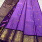 Gandaberunda gold-zari buttas on lavender Kanchipuram silk