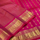 Ornate gold zari pallu on radiant pink pure silk Kanchipuram saree with Pavun butta — Idam Living