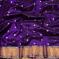 Purple Chanderi silk body close-up showing meenakari eknaal butti