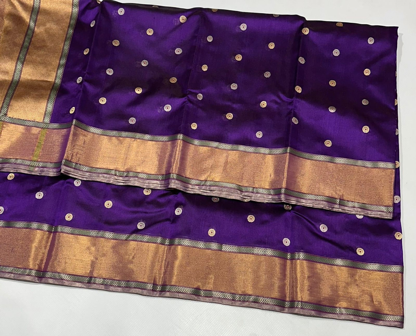 Meenakari butti colour detail close-up