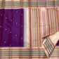 Royal Purple pure silk Kanchipuram saree — silk thread butta