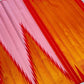 Ettukol gold zari and red accent flames on radiant pink Kancheepuram silk saree border — Idam Living