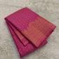 Radiant pink Kanjipuram pure silk saree with all-over gold zari butta — Idam Living