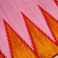 Radiant pink pure silk Kancheepuram saree with ettukol border on banana leaf — Idam Living