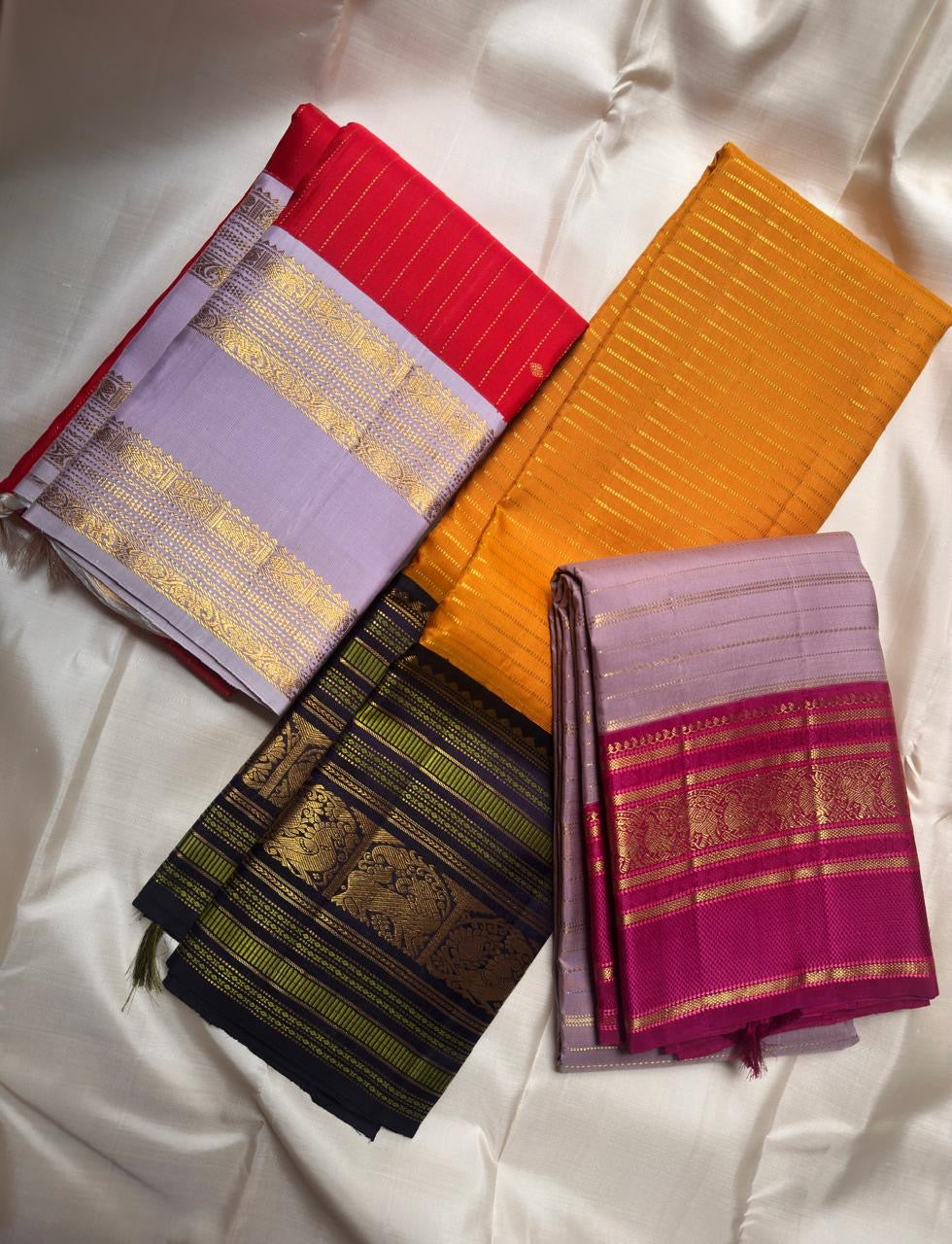 Radiant red Kanjeevaram silk saree running blouse piece