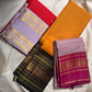 Turmeric yellow Kanjeevaram silk saree running blouse piece