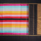 Multicolour Rainbow Handwoven Pure Silk Kanchipuram Saree with Black Zari Border