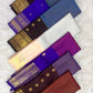 Ramar blue and chocolate brown handwoven Pure Silk Kancheepuram Vairaoosi saree, view 2