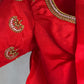 Ramyam embroidered blouse with antique necklace inspired motif