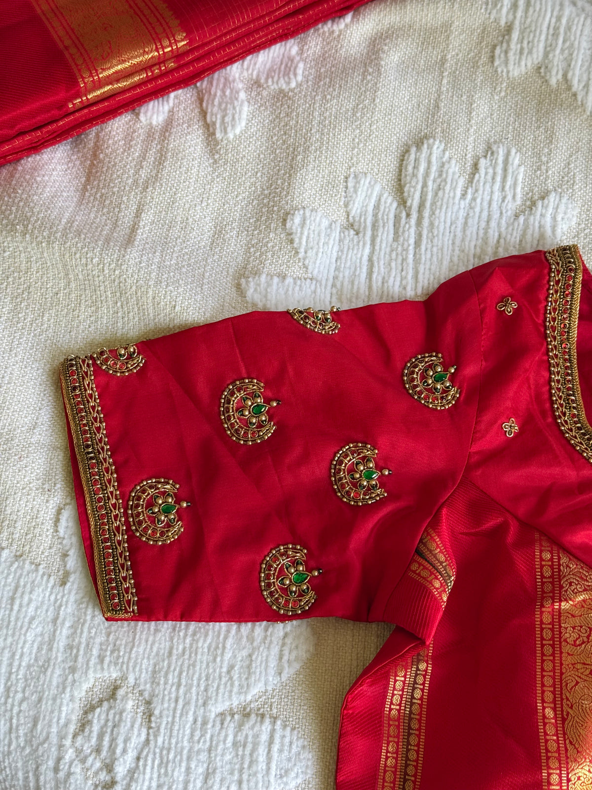 Luxury South Indian bridal embroidery Ramyam blouse