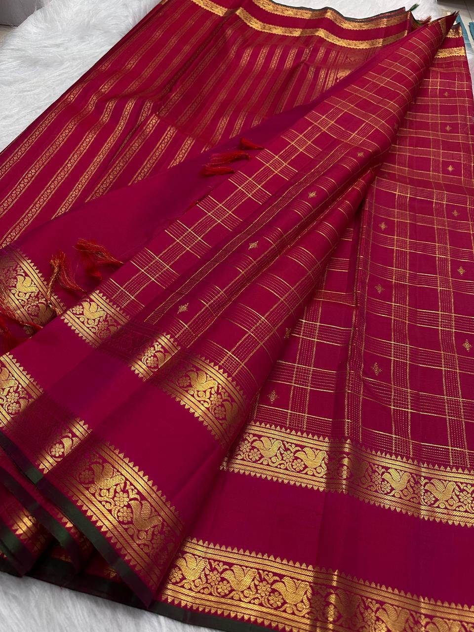 Rani Magenta pure silk surface showing its saturated pink-magenta colour and natural silk sheen.