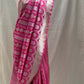 Rani Pink Banarasi handloom saree with Sona Rupa silver and gold zari detailing