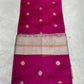 Detail of rani-pink Chanderi silk saree