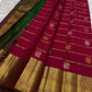 Rani pink Kancheepuram silk saree with Veldhari Kamalam butta and gold pallu — Idam Living
