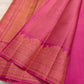 Rani pink Kancheepuram silk saree with zari woven butta and self-colour border — Idam Living
