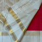 Rani pink Kanjeevaram silk saree with Mayil zari detail