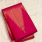 Rani Pink Kanjivaram silk saree, styled view