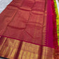 Rani pink korvai gold zari border kanchipuram – Idam Living Pure Silk Kanchipuram saree