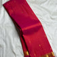 Open Rani Pink silk body showing evenly spaced petite gold zari buttas