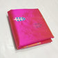 Rani pink handwoven Pure Silk Chanderi saree with blue floral buttas