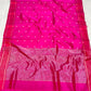 Rani pink Pure Silk Chanderi saree with tonal deeper-pink border