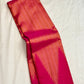 Rani Pink handwoven pure silk Kanchipuram ettukol saree, full view