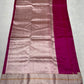 Rani pink gold-and-silver butta Pattu Silk Chanderi saree