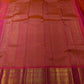 Rani Pink and Vermilion Orange Shot-Colour Handwoven Pure Silk Kanchipuram Saree with Gold Zari Buttas