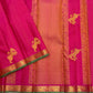 Fuchsia Pink Handwoven Pure Silk Kancheepuram Vairaoosi Saree with Yazhi Motif