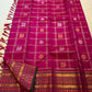 Rani Pink zari motif Kanchipuram saree close-up