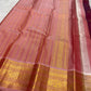 Deep raspberry maroon KanchiPattu saree, Chakram zari butta close-up