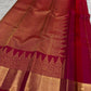 Raspberry Pink Kanjivaram silk saree with grand antique gold zari pallu